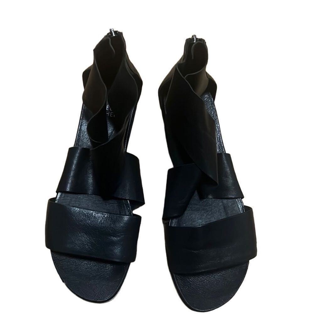 EILEEN FISHER SPORTS TUMBLED LEATHER SNEAKERS SANDALS SIZE 8‎ 1/2